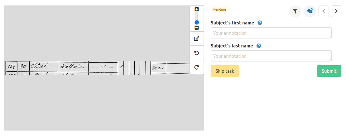 Annotation form without a defined context ancestor