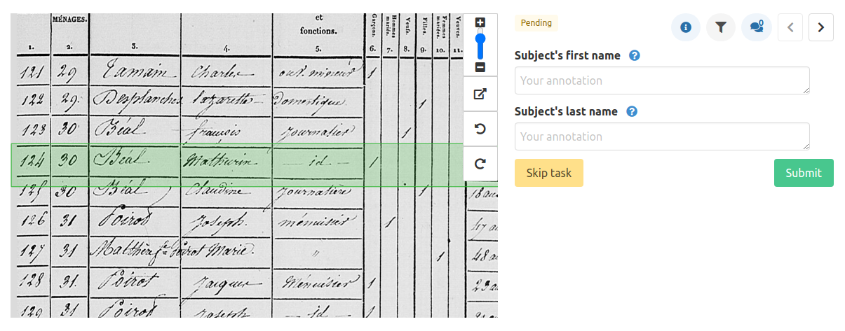 Annotation form with a defined context ancestor